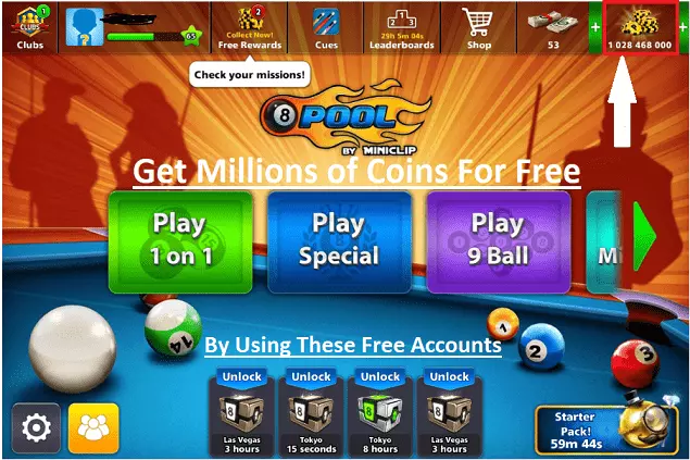8-ball-pool-free-account