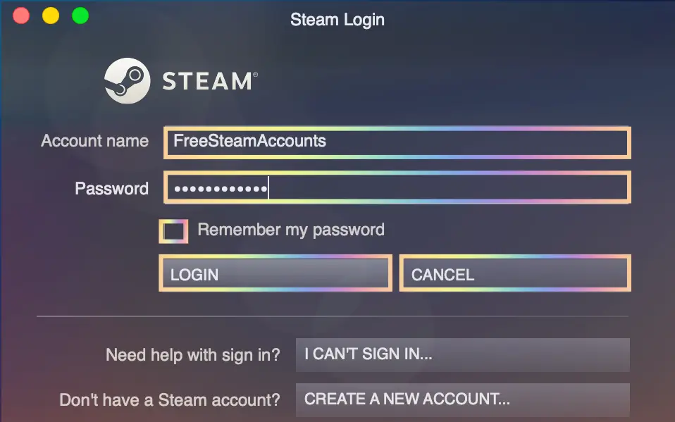 Steal Steam accounts