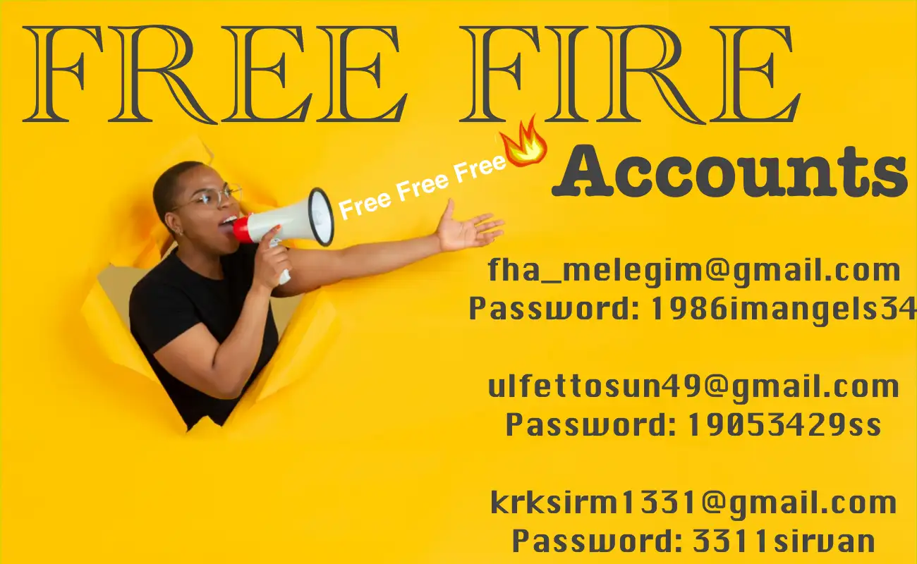 170+ Free Fire Accounts ID and Passwords Lists 10,000 Diamonds