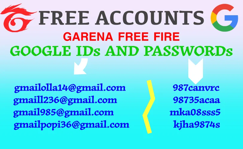 free fire google accounts