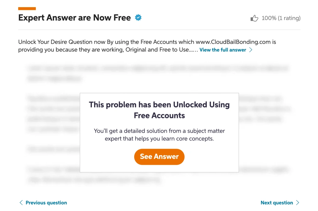 Unlock any answer free using free accounts